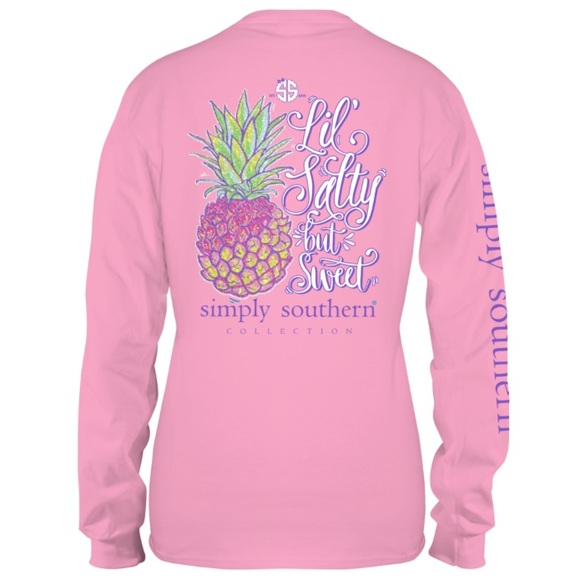 Simply Southern Tops - Medium Simply Southern pineapple long sleeve